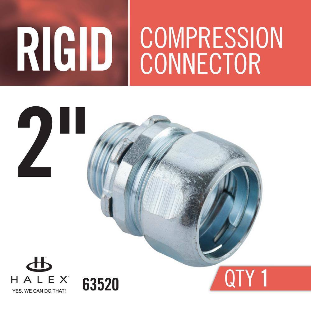 Threadless Fitting Buy 2 in. Rigid Threadless Compression Conduit Connector Online at ...
