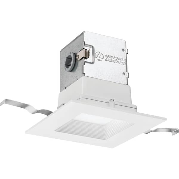 Lithonia Lighting OneUp Square 4 in. White Integrated LED Recessed Kit