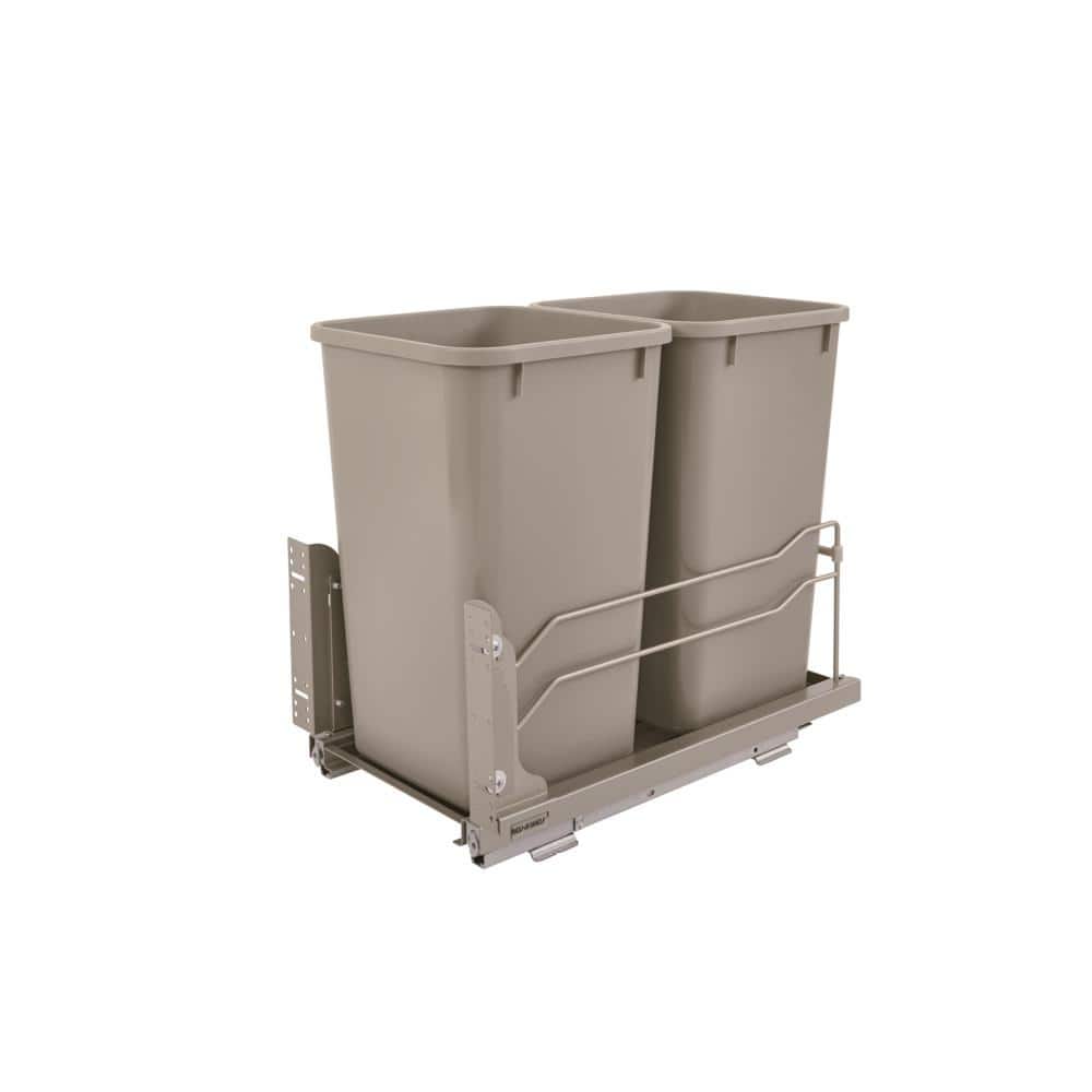 Rev-A-Shelf 27 Qt. Undermount Waste Container Double 53WC-1527SCDM-212