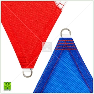 12 ft. x 12 ft. 190 GSM Vibrant Patriotic Square Sun Shade Sail (Stars Not Included) with Square Kit