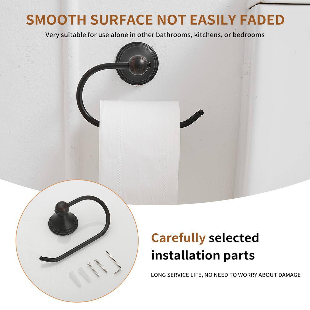 Black Zinc Alloy Wall Mounted Toilet Paper Holder
