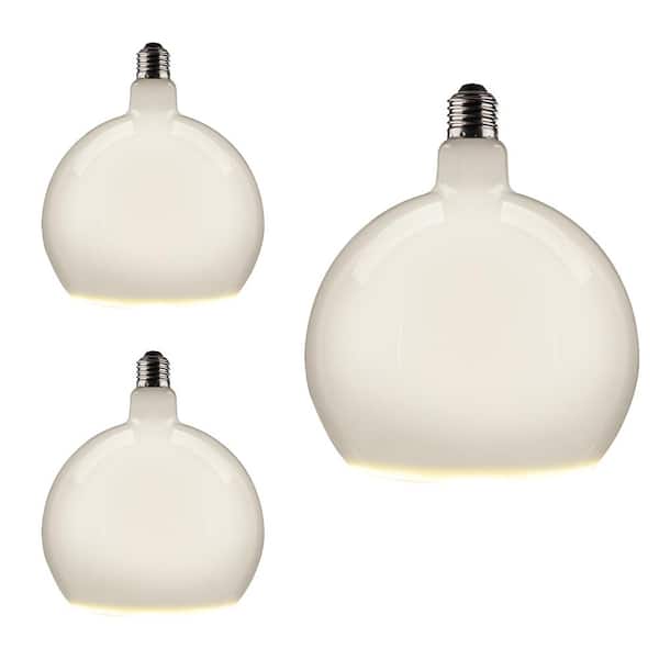 Feit Electric 60-Watt Equivalent Round Dimmable Oversized Frost Glass E26 Medium Base LED Light Bulb Soft White 2700K (3-Pack)
