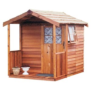 Gardeners Delight 6 ft. W x 12 ft. D Wood Shed with Porch (72 sq. ft.)