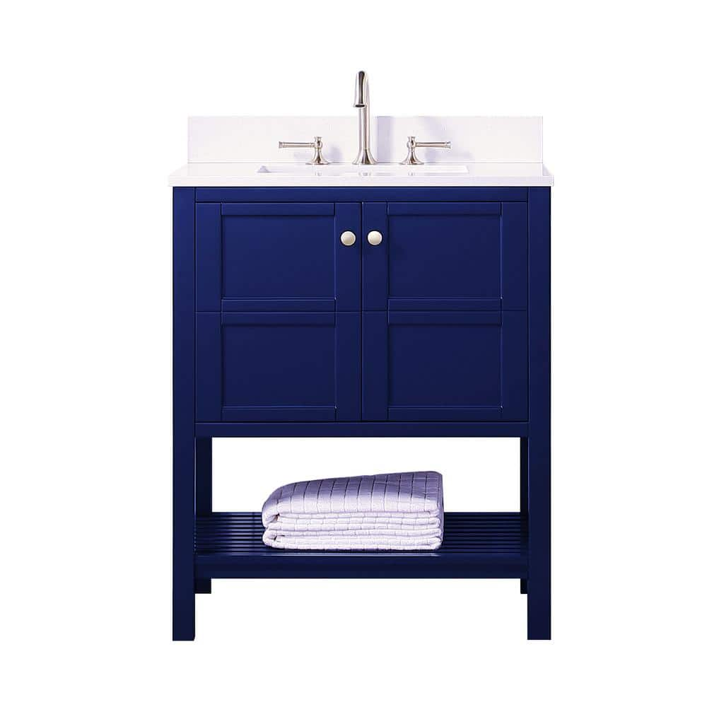 SUPREME WOOD Palisade 30 in. W x 22 in. D x 35.7 in. H Bath Vanity in ...