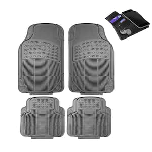 High Quality Gray Trimmable Non Slip 4 Pieces 29 in. x 18 in. Rubber Car Floor Mats