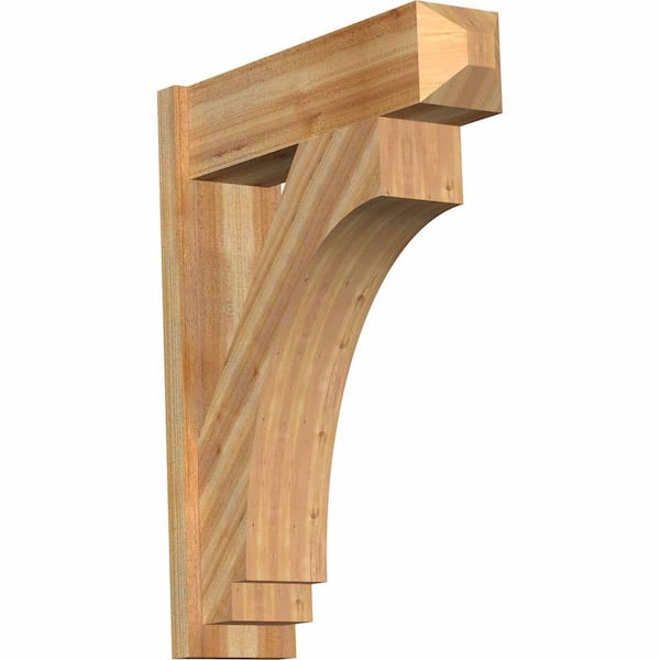 Ekena Millwork 8 in. x 36 in. x 28 in. Imperial Craftsman Rough Sawn Western Red Cedar Outlooker