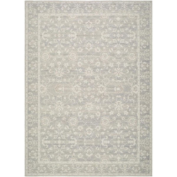 Nabela Noor Home Asha Sage/Off-White Traditional Area Rug, 7 x 10