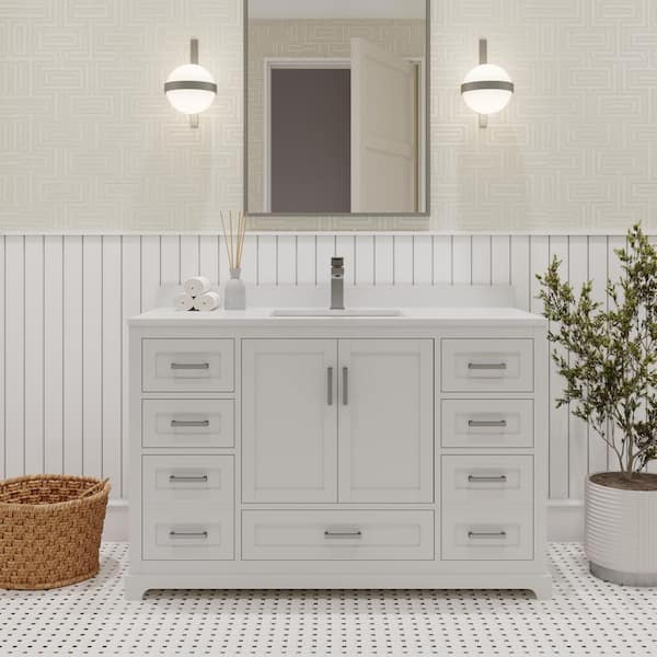 Maya 47 in. Bath Vanity Cabinet without Top in White