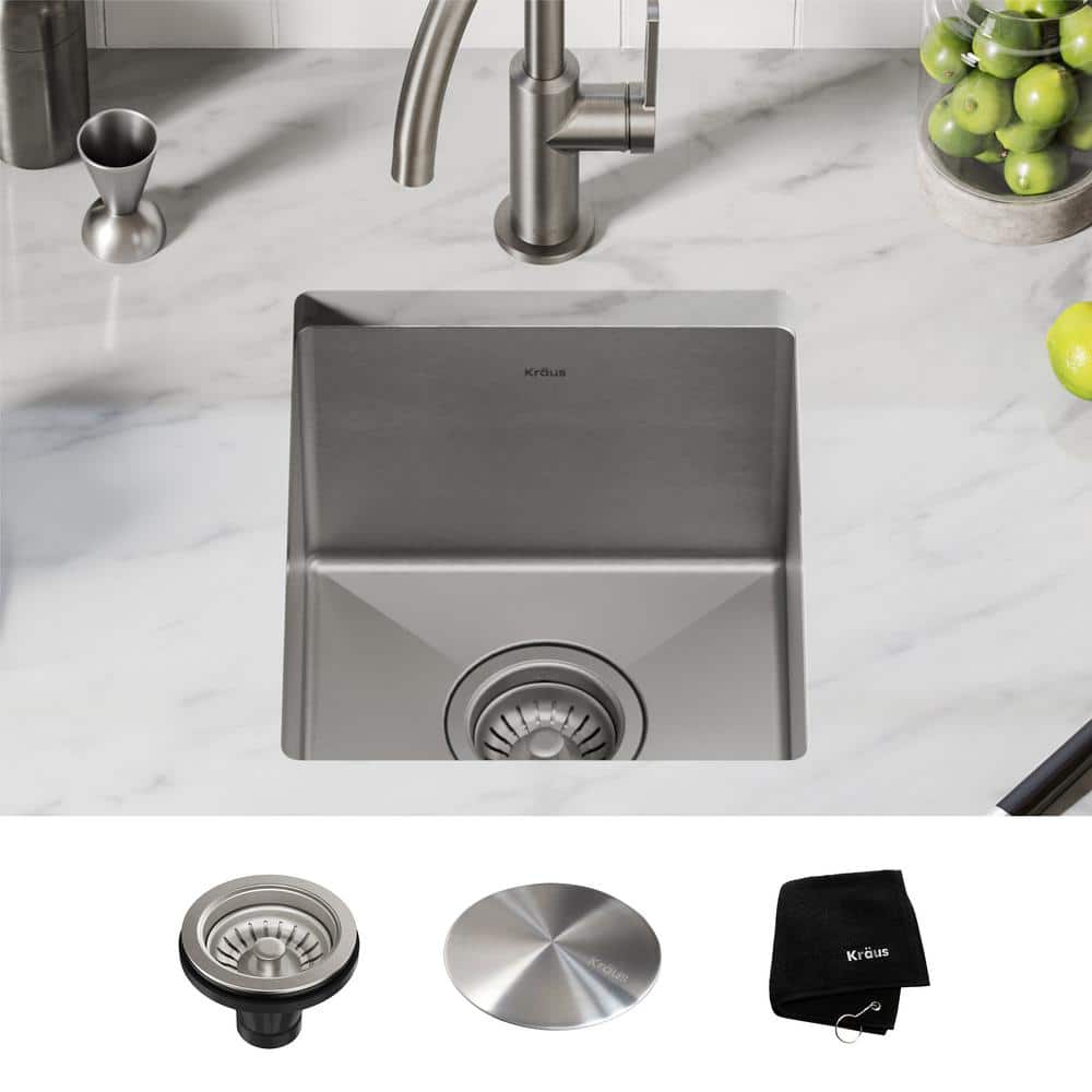 Kraus 13-inch Stainless Steel Undermount Bar Sink