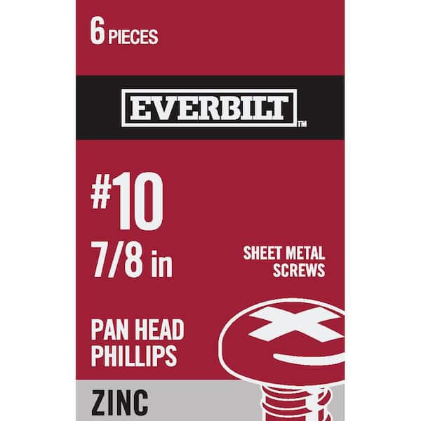 Everbilt #10 7/8 in. Phillips Pan-Head Sheet Metal Screws