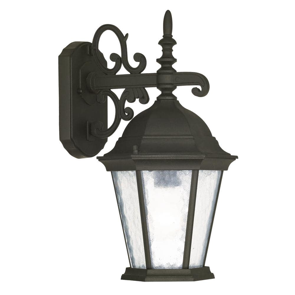 Hamilton 1 Light Textured Black Outdoor Wall Sconce