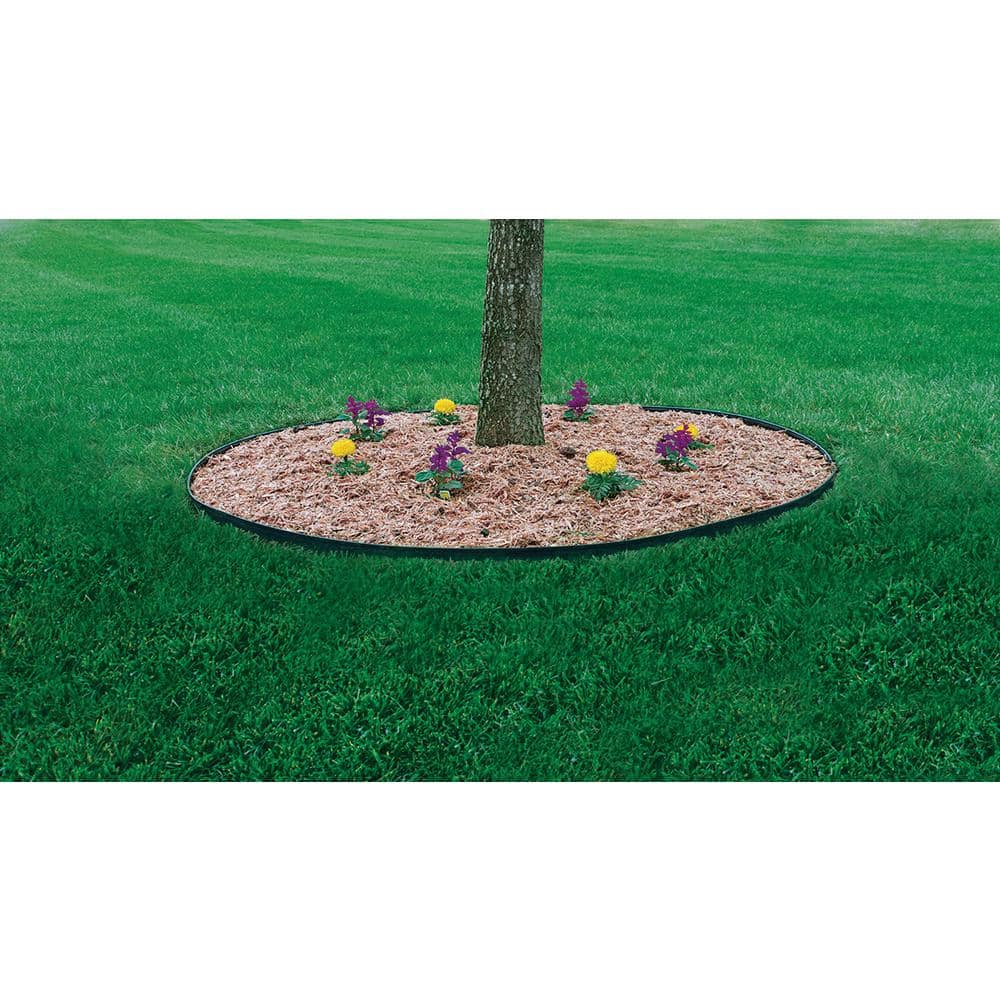 Heavy Duty Black Plastic No-Dig Landscape Edging Kit, 50 ft