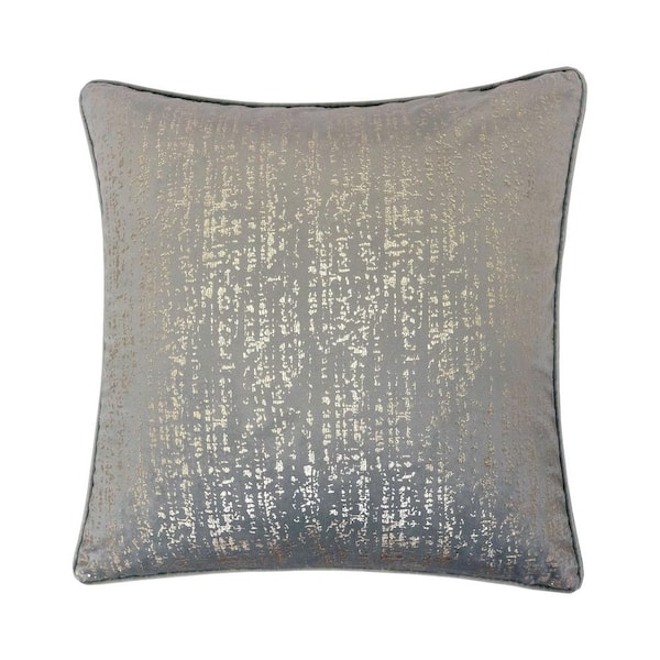 Furniture of America Metallic Silver Decorative Pillow (Set of 2)