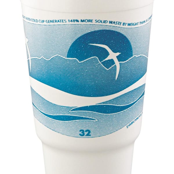 8 Oz Disposable Foam Cups (50 Pack), White Foam Cup Insulates Hot & Cold  Beverages, Made