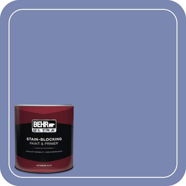 BEHR ULTRA 1 qt. #610B-5 Corsican Purple Flat Exterior Paint & Primer