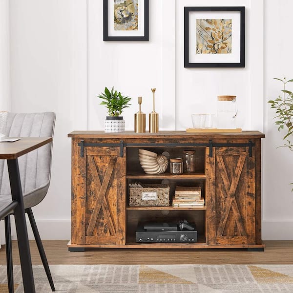 Aoibox Rustic Brown TV Stand Fits TVs up to 50 to 60 in.