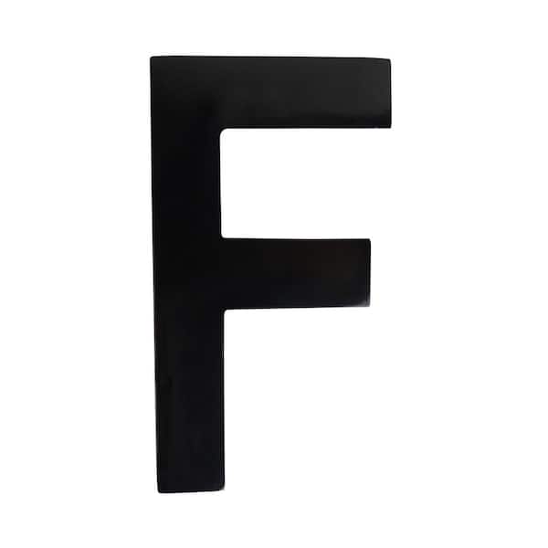 Architectural Mailboxes 4 in. Black Floating House Letter F
