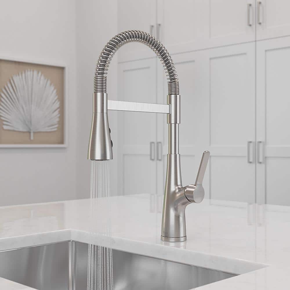 Stainless Steel Pull-Down Single Handle Kitchen Faucet