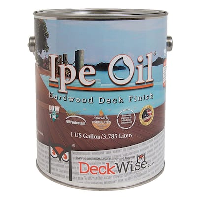 Ipe Oil 100 VOC Hardwood Finish 1 gal. Natural Wood Semi Transparent Exterior Waterproofing Deck, Fence and Siding Stain