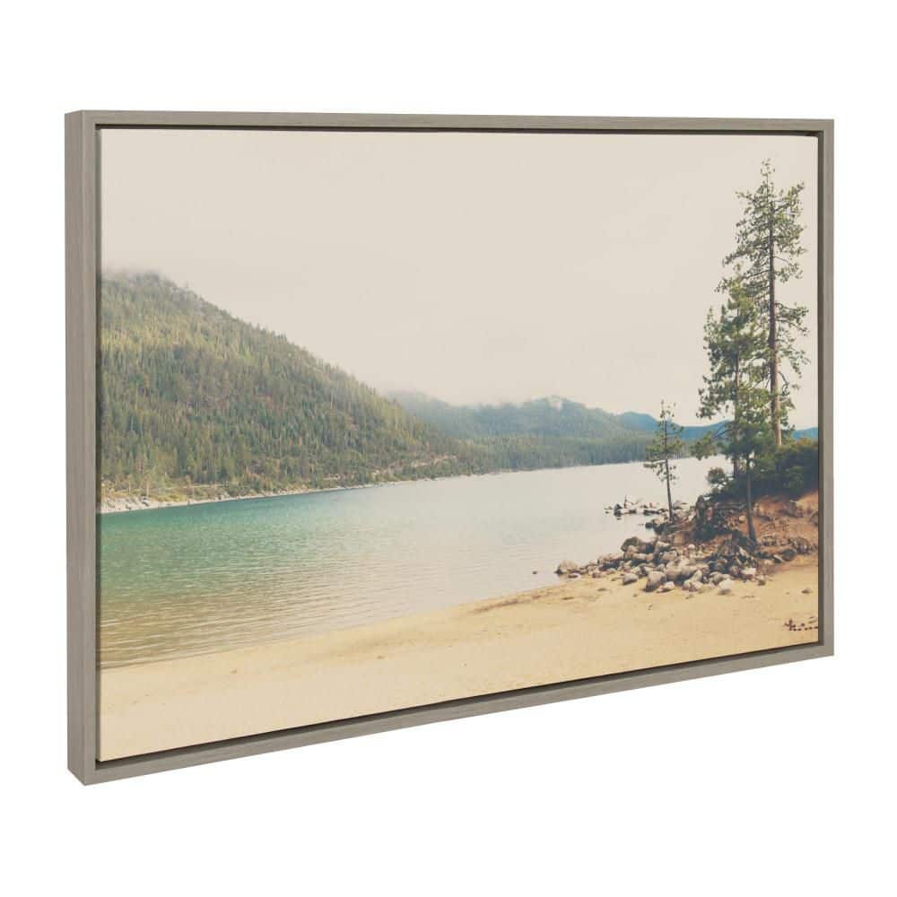 "Sylvie ""Lake Tahoe California Mountain Sand Harbor"" by Laura Evans Framed Landscape Art Print 33 in. x 23 in." price history on PriceWatchPro