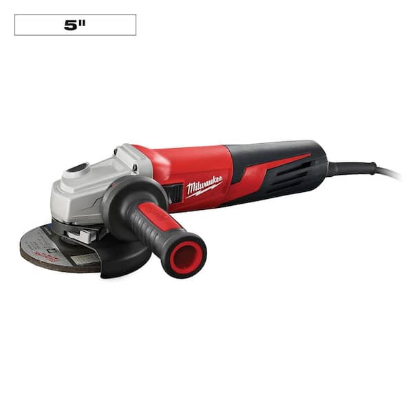 Milwaukee 13 Amp 5 in. Small Angle Grinder with Lock-On