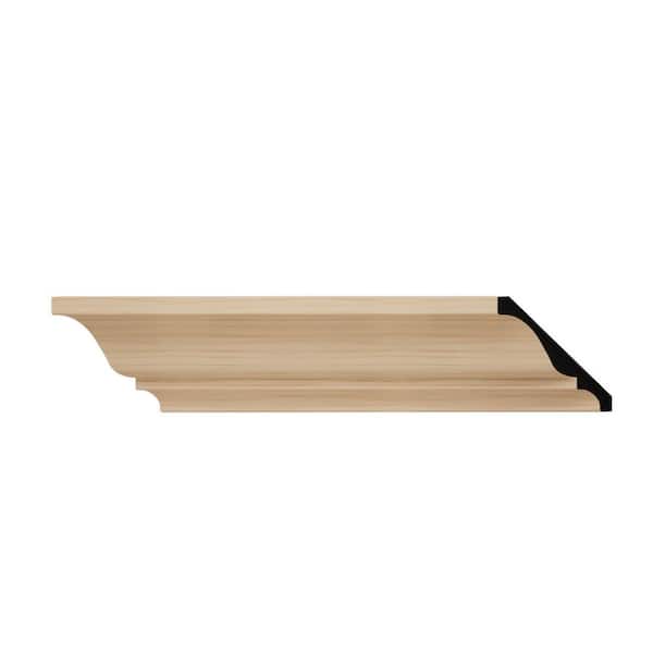 Ekena Millwork WM45 3.75 in. D x 3.69 in. W x 6 in. L Wood (Alder) Crown Moulding Sample