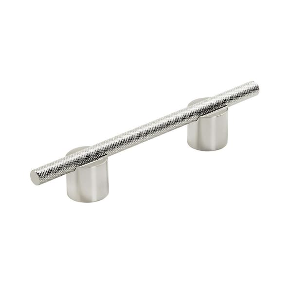 Amerock Transcendent 3-3/4 in. (96mm) Modern Polished Nickel Bar Cabinet Pull