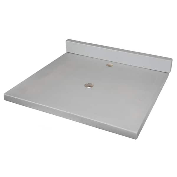 Eden Bath 25 In W 22 In D Concrete Vanity Top With Backsplash In Light Gray Eb N2522lg The Home Depot