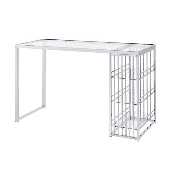 Furniture of America Ilona Chrome Plating 3-Shelf Bar Table
