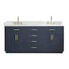 Altair Gavino 72 in. W x 22 in. D x 34 in. H Bath Vanity in Royal Blue ...