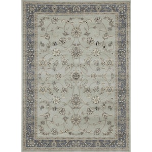 Alba Softmint 5 ft. x 7 ft. Traditional Oriental Scroll Area Rug