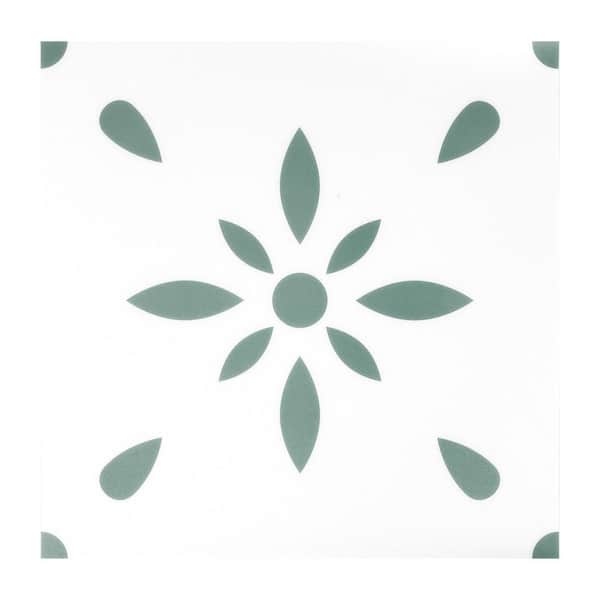 11.81 in. x 11.81 in. x 0.03 in. Green Vinyl Peel and Stick Backsplash Tile, Wall Tile for Kitchen(10-Pack/9.69 sq. ft.)
