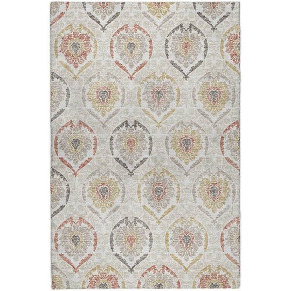 Dream Shag Premium Machine Washable Abstract ADS808 Ivory 10 ft. x 14 ft. Area Rug