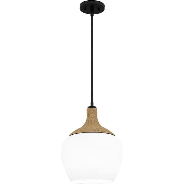 Quoizel Royer 1-Light Matte Black Globe Mini Pendant