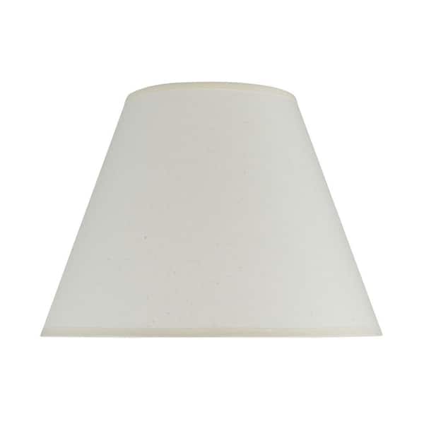 12 in. x 9 in. Ivory Hardback Empire Lamp Shade