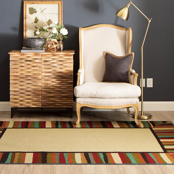 Mohawk Home Printed Indoor/ Outdoor Avenue Stripe Multi Area Rug