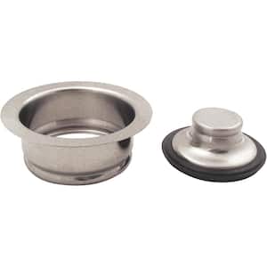 Disposal Ring and Stopper in Satin Nickel