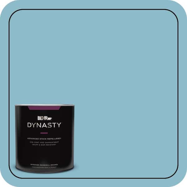BEHR DYNASTY 1 qt. #S460-3 Blue Echo One-Coat Hide Eggshell Enamel Interior Stain-Blocking Paint and Primer