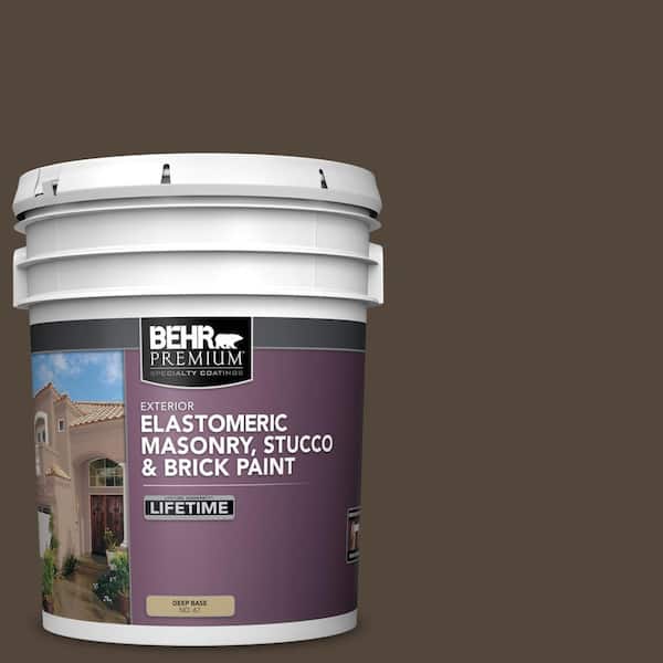 5 gal. #N210-7 Havana Coffee Elastomeric Masonry, Stucco and Brick Exterior Paint