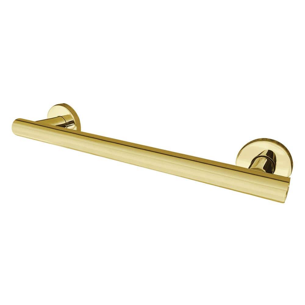 Kingston Brass Berwyn 12 in. x 1.25 in. Grab Bars in Polished Brass