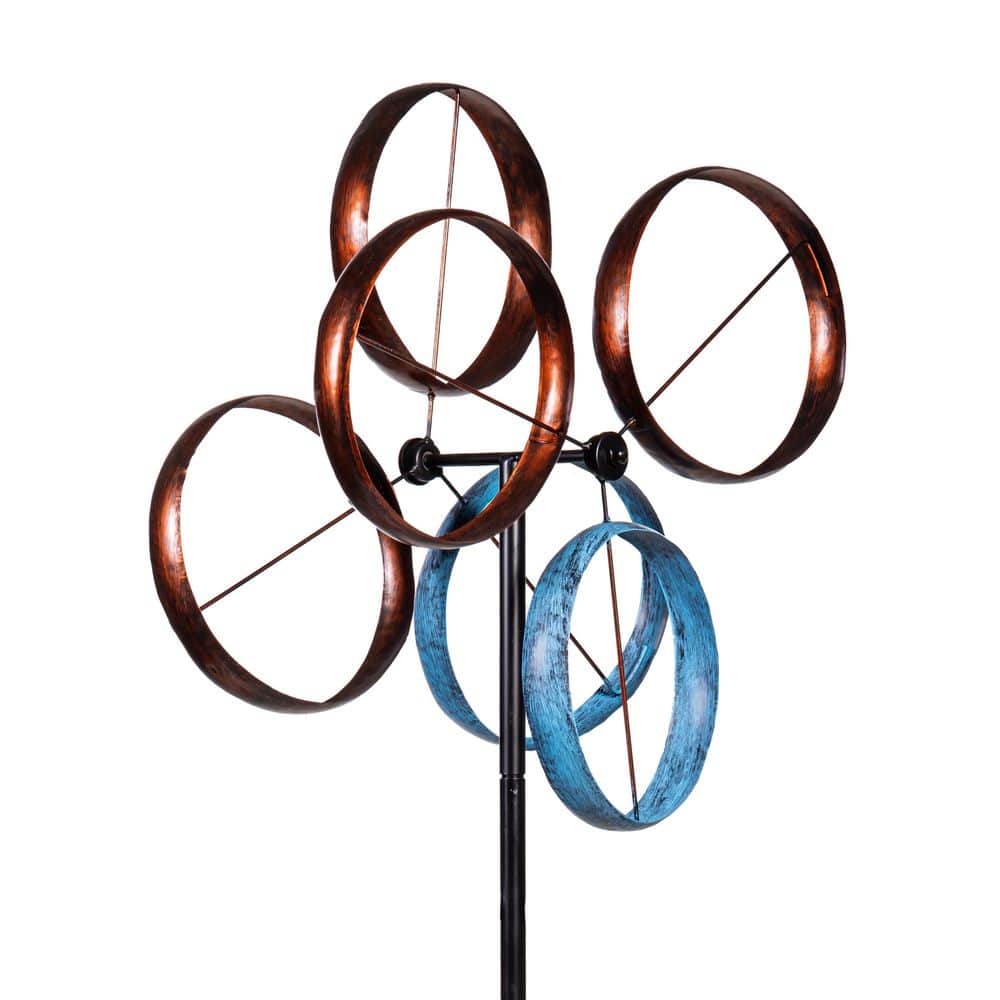 Evergreen 72 in. Roundabout Breeze Metal Wind Spinner WS0G2CMET326