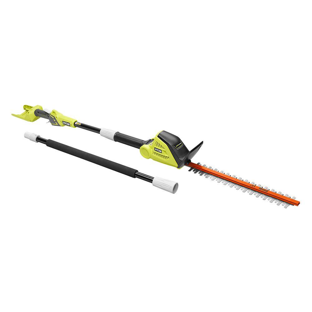 RYOBI RY40560HDG 40V 10 In. Cordless Battery Pole Saw And 18 In. Cordless Battery Pole Hedge