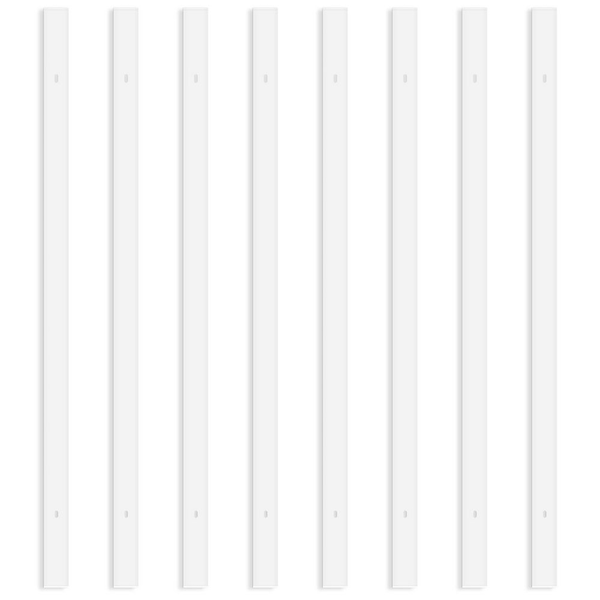 4FT H Track Lighting Rail, Single Circuit 120V H-Type Track System, Compatible with Standard H Track Heads White 8 Pack