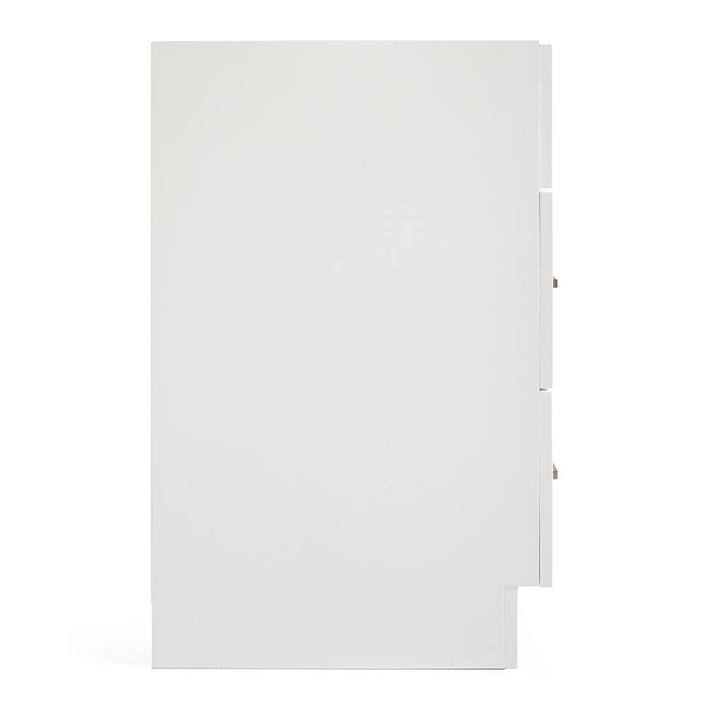 Hamlet 48" White Freestanding Single Vanity Cabinet with Nickel Hardware