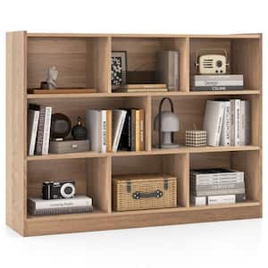 36.5 in. Tall Natural Wood 1-Shelf Standard Bookcase with Anti-toppling Kits