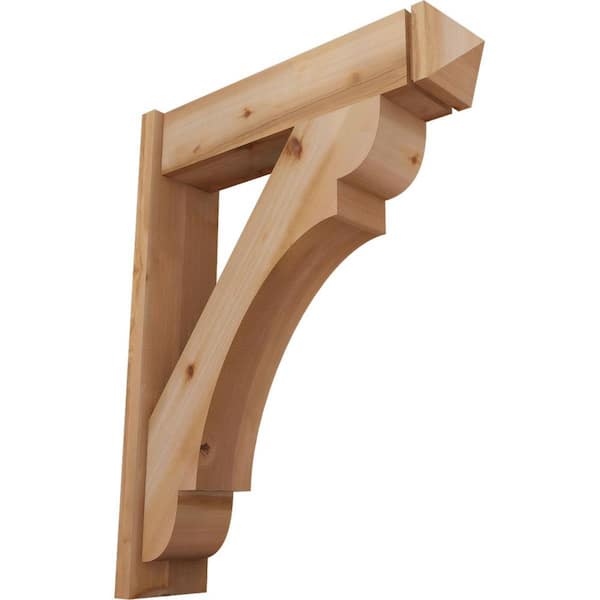 Ekena Millwork 8 in. x 38 in. x 30 in. Western Red Cedar Olympic Arts and Crafts Smooth Outlooker