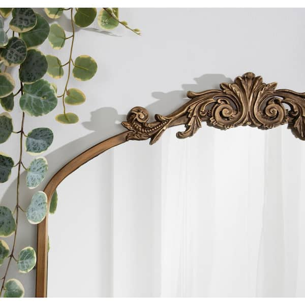 Kate and Laurel Arendahl Oval Gold Traditional Accent Framed Wall Mirror  (24 in. H x 18 in. W) 220476 - The Home Depot