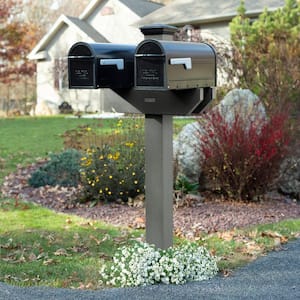 Hazelton Coastal Teak 2-Sided Mailbox Post