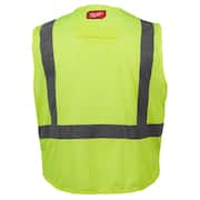 2X-Large /3X-Large Yellow Class 2-High Visibility Safety Vest with 10 Pockets