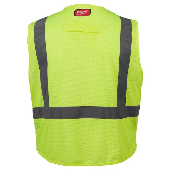 Milwaukee Small/Medium Orange and Yellow Class 2 High Visibility Safety Vest with 10 Pockets (2-Pack)